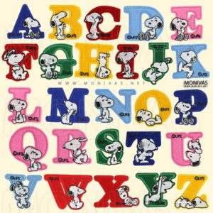 Snoopy Alphabet A-Z Iron-On Patch - MONIVAS